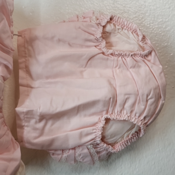 Vintage Baby Girl 2pc Dress and Diaper Cover - Picture 4 of 9